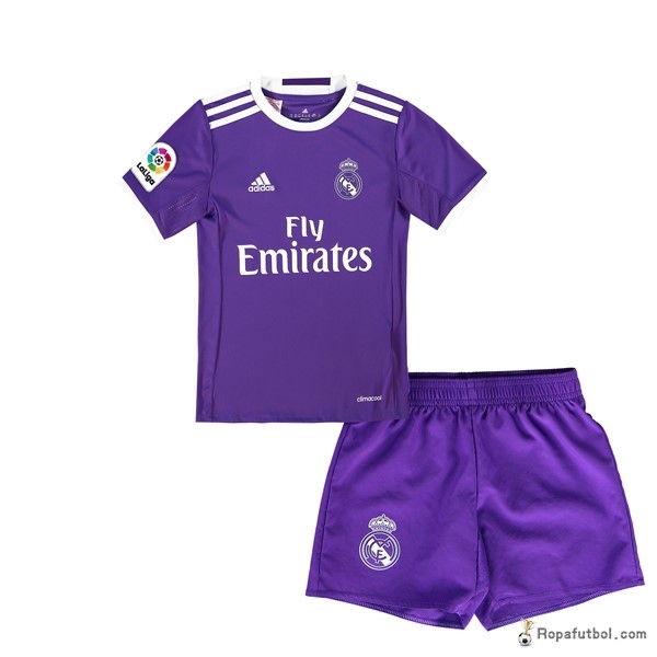 Camiseta Real Madrid Replica Segunda Ropa Niños 2016/17 Purpura